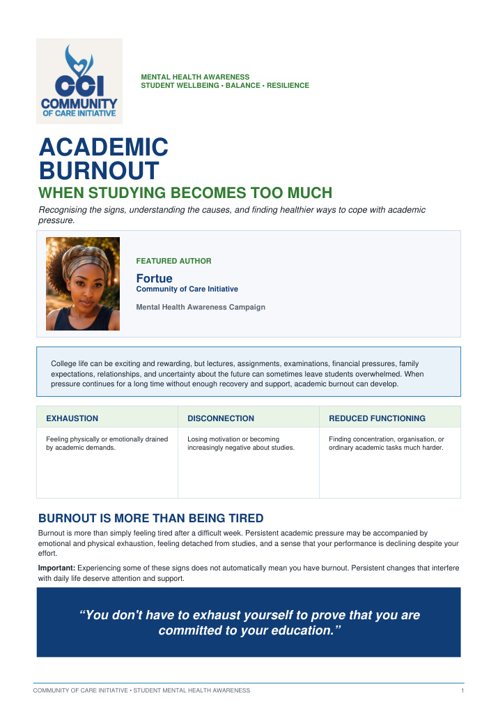 Academic Burnout: Understanding the Pressure and Protecting Student Mental Health cover