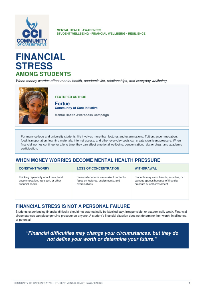 Financial Stress Among Students: When Money Worries Affect Mental Health cover